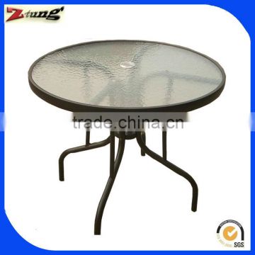 ZT-1030T outdoor/fancy black aluminum glass dining table