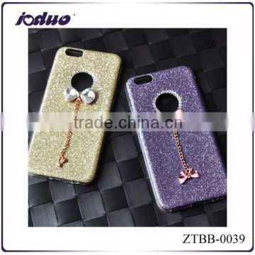 Shimmering powder phone shell bowknot design phone case