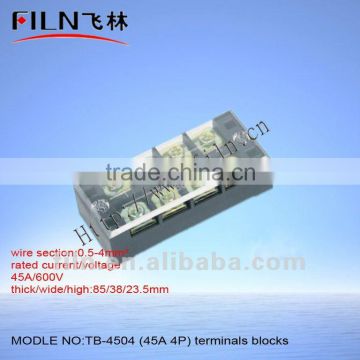 copper earthing bar TB-4504 45A 4P terminal block