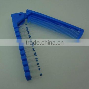 new design blue Plastic comb , hotel disposable comb , hotel amenities