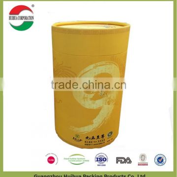 Green cardboard food paper tube box cans for tea