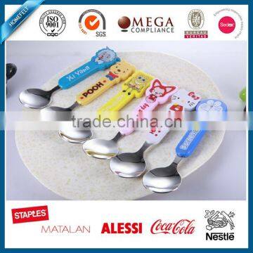 good look baby cutlery with lovely cartoon injection plastic handle