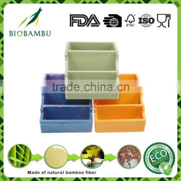 Colorful useful green bamboo fiber pen container/storage articlesarticles