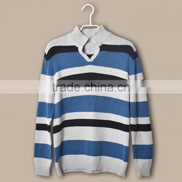 Baby boy black and blue zippered v-neck autumn long sleeve sweater kids