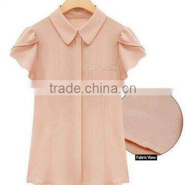 fashion style formal shirts for woman/chiffon shirts