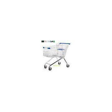 150L Grocery Store Shopping Carts With Baby Seat / Supermarket Shopping Trolley