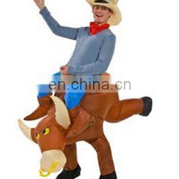 Party ride on cloth for adult ride on shape Matador ride on bull ox plush costume