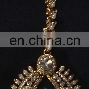 Indian bridal kundan crystal rhinestone headpiece exporter, indian wedding rhinestone headpiece manufacturer