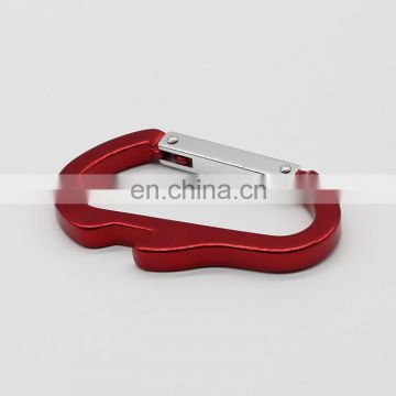 Multiple use zinc alloy carabiner with bottle opener for wholesale