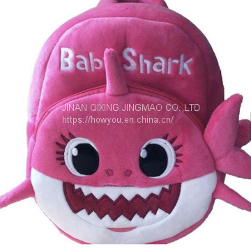 Manufacture Kids Bag animal toy plush backpack baby shark
