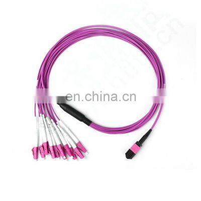 5meters 8 cores Multi mode OM4 MPO/MTP Fiber Optic Patch cord Fiber Jumper mpo to mpo high bandwidth qsfp optical cable