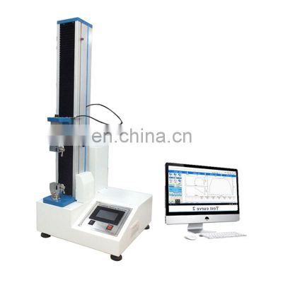 China 5KN textile one column servo digital electric universal tensile testing machine with jig and fixture machine