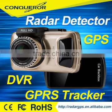 4 in 1 car camera police radar detector+ GPS logger+car black box with GPS TRACKER / 3inch tourch screen