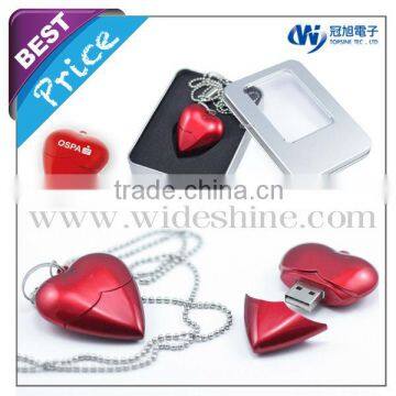 2012 Heart flash drive for valentine's gifts and wedding gifts