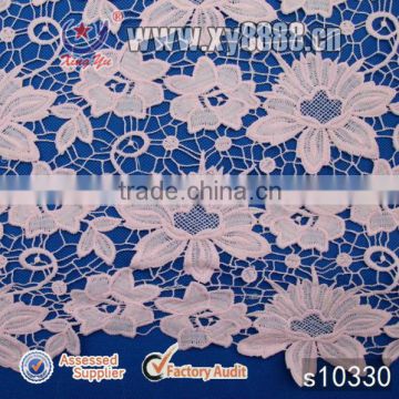 Fashion Element Pink Water Soluble Fabric Chemical Lace