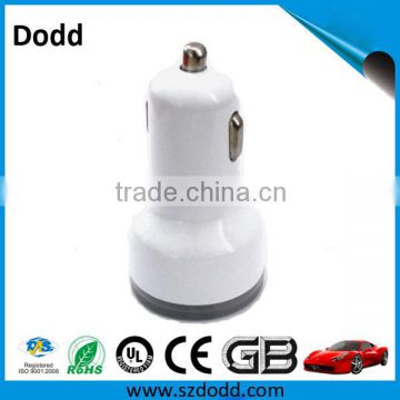 promotional portable dual usb car charger, dual port car usb charger 5v 4.8A with ce rohs fcc certication