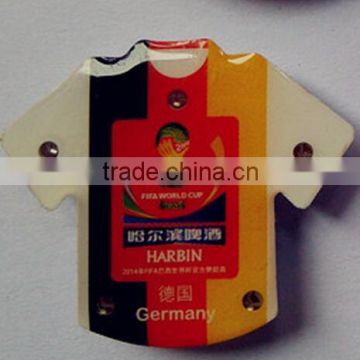 Customer design T-shirt shaped epoxy led light lapel pins