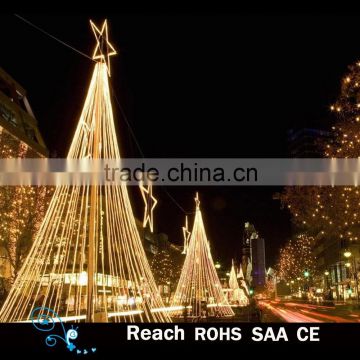 Landscape lighting led star motif tree 3d outdoor led Christmas tree for outdoor street holiday decoration