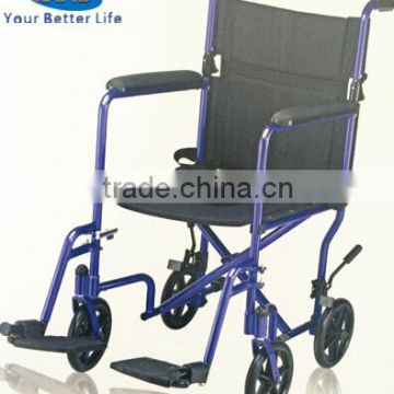 steel transport foldable wheelchair