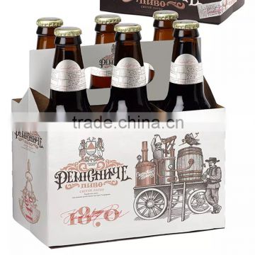 2016 paper wine box wine bottle gift box wholesale cardboard 6 pack bottle beer carriers
