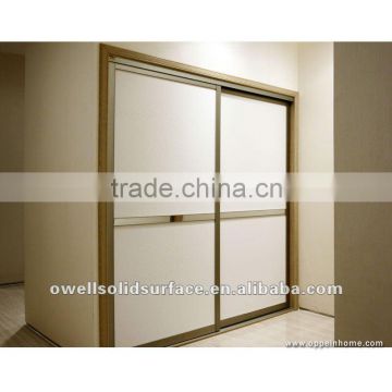 Simplicity Style of White Laminated Sliding Door Wardrobe Closet