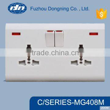 Double 15A Wall Switch Socket MG408M