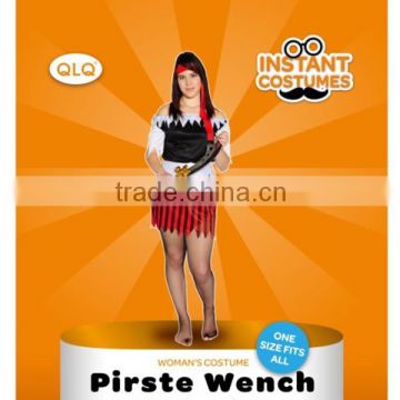 Halloween Carnival sexy Cheap Stripe women pirate costume