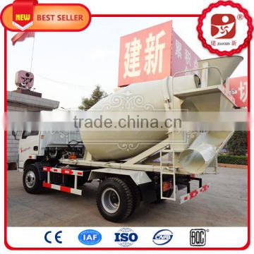 Automatic long using high mixing quality self loading concrete mixer trailer
