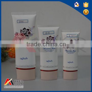 china clear plastic cosmetic tube packaging with screw cap