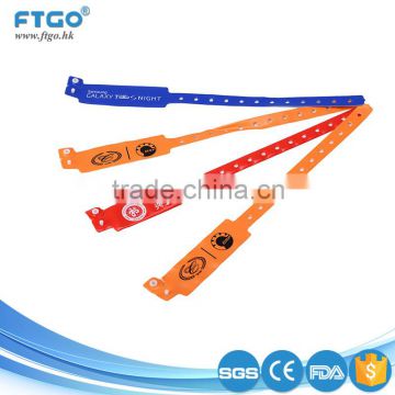 wholesale FTGO custom size and logo popular event adult pvc wristband