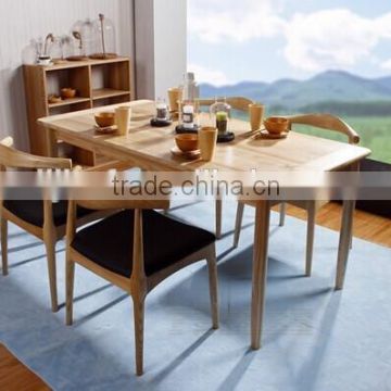 Wood bench dining table set