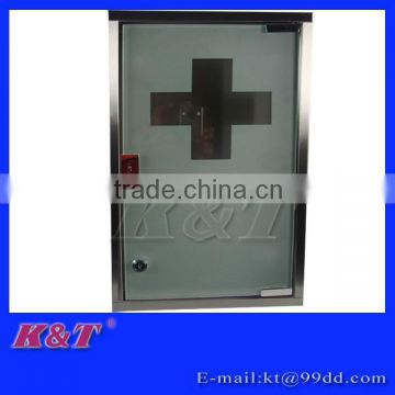 Fashion stainless steel medicine cabinet with glass door