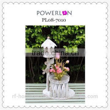Vintage Handcraft Romantic Wrought Iron Flower Pot Holder outdoor Decorative