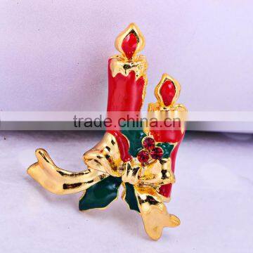 Europe XMAS brooch christmas jewelry christmas candle pin