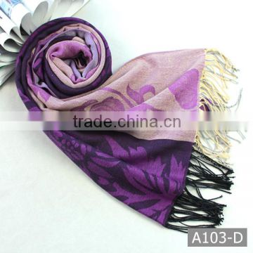 A103 Beautiful hot sale jacquard scarf supplier