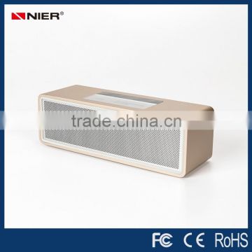2016 hot sale cheap mini rectangle dual amplifier 15w bluetooth metal case speaker