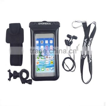 Hot Sale Low Price Waterproof Cell Phone Bag with Headphone
