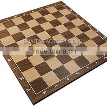 High Quality Traditional Inlaid Wood Chess Board in Walnut