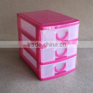 Plastic mini 3 drawers Plastic mini 3 tier storage drawers #TG10698