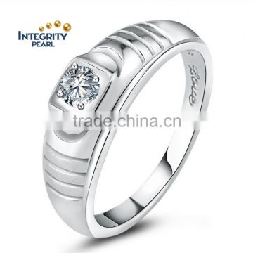 SSD052 AAA 925 Sterling Silver Diamond Ring for Men