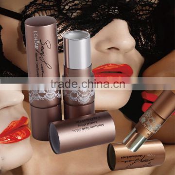 Customized luxury square lipstick container empty lipstick case plastic empty gold lipstick tube