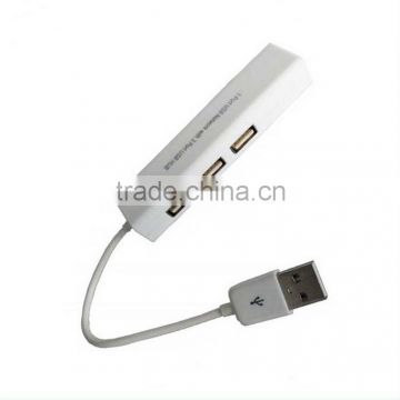 High quality Micro USB 2.0 to Ethernet ports(RJ45) with 3 port USB HUB