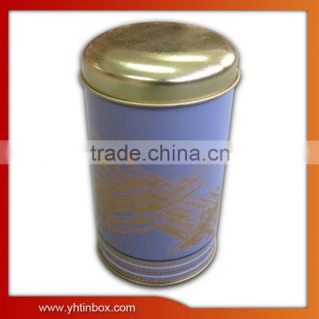 custom cylinder tea tin