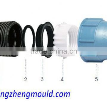 PP compression pipe fitting moulding