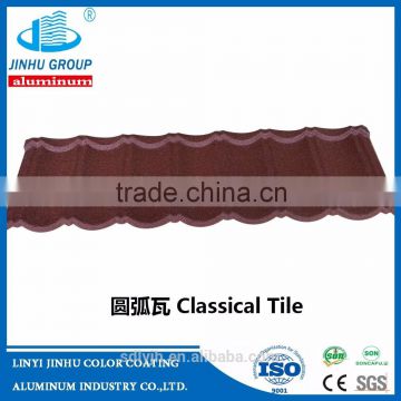 green back aluminum zinc stone coated steel roof tile for new construction materials
