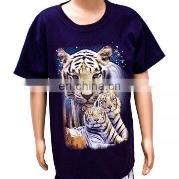 Zhejiang Yiwu Printing Factory 100% cotton Animal tiger printing 3d t-shirt t-shirt tiger printed