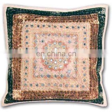 Khambria Cushion Cover, Chikan work Cushion Cover
