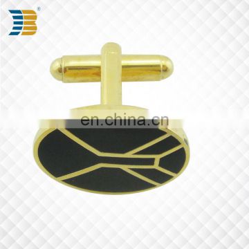 custom gold plating cufflink print with epoxy for men
