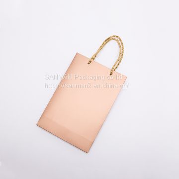 New luxury glossy kraft paper bag with handle