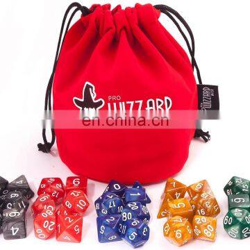 Original premium quality double sided velvet satin dice bag